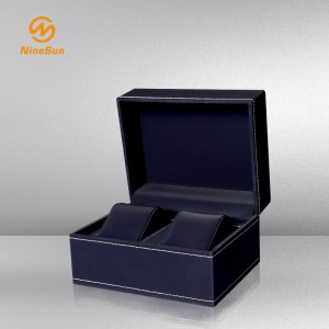 Modré krabičky pro klasické hodinky s dvěma polštáři Custom -WT-180004